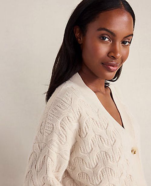 Ann Taylor Haven Well Within Cashmere Cable Cardigan