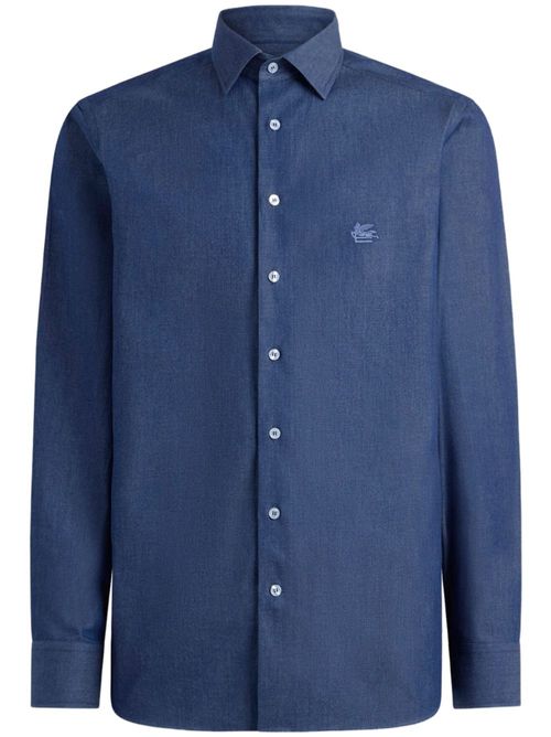 Pegaso chambray shirt - Blue
