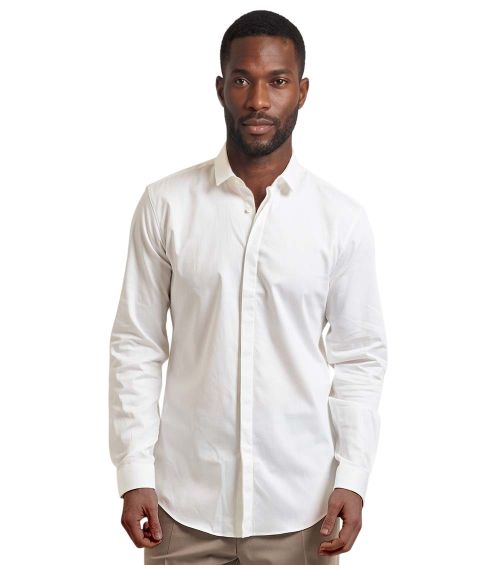 White Regular Solid Shirt