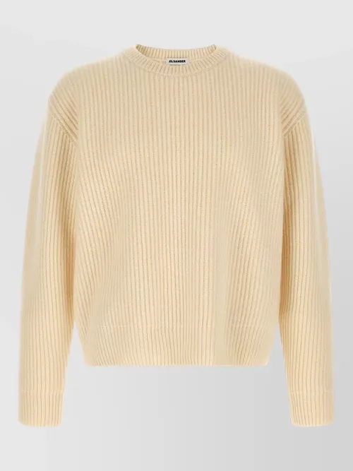 Jil Sander - fisherman style rib crew neck sweater