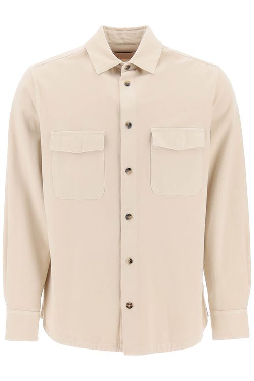 -Camicia In Cotone E Cachemire-Uomo