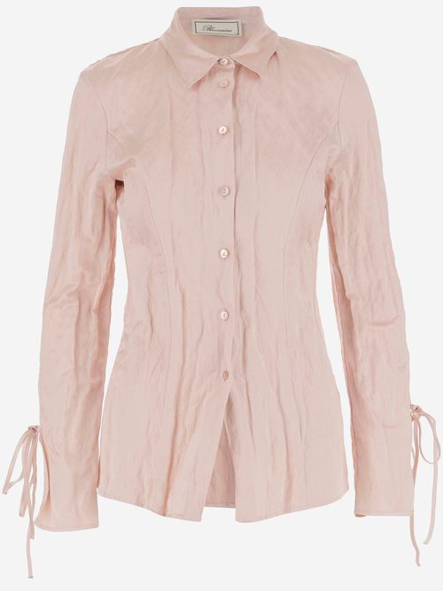 Crinkled Satin Shirt