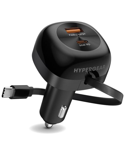 SpeedBoost 60W Retractable Car Charger
