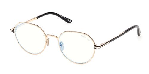 Tom Ford FT6127-B 028 Blue-Light Block Men's Eyeglasses Gold 51 - Blue Light Block Available