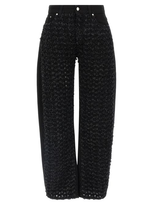 Laser Bouclé Front Jeans — Black