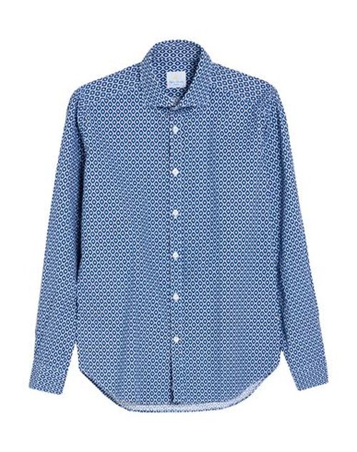 Man Shirt Blue Size 15 ¾ Linen, Cotton