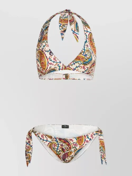 Etro - halter neck paisley two piece swim set