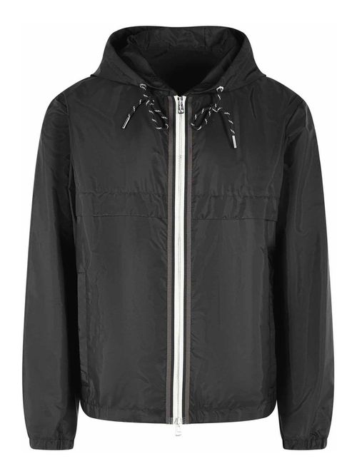 Nidge Black Polyamide Hooded Jacket