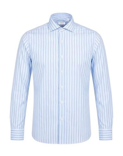 Man Shirt Light blue Size 15 Cotton
