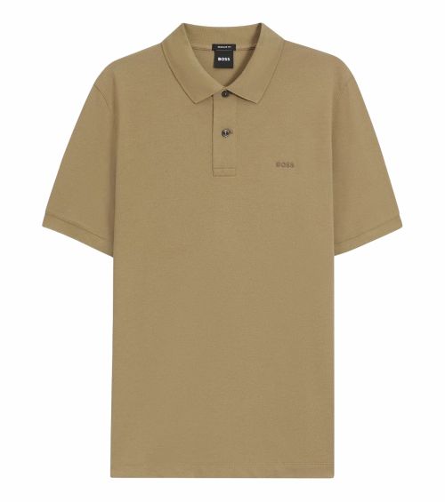 Brown Solid Shirt Collar Polo