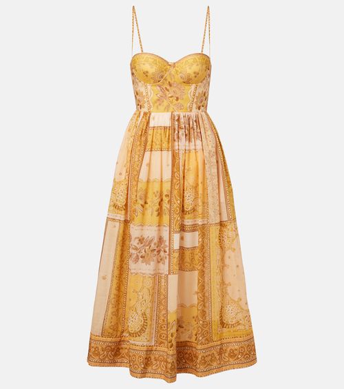 Lucky shirred cotton corset dress