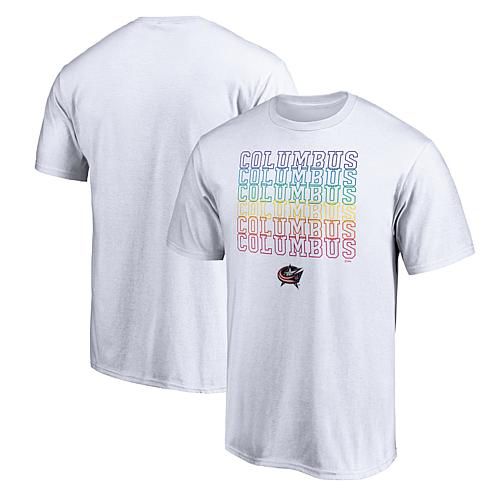 Men's Fanatics White Columbus Blue Jackets City Pride T-Shirt - XL