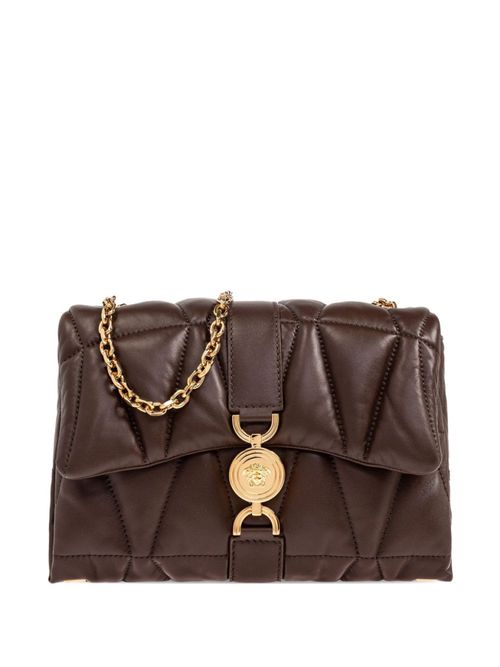 Brown Kleio quilted mini shoulder bag