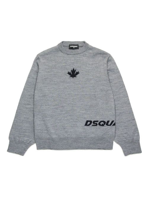 Logo-jacquard jumper - Grey