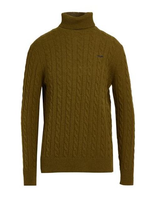 Man Turtleneck Military green Size 3XL Lambswool, Nylon