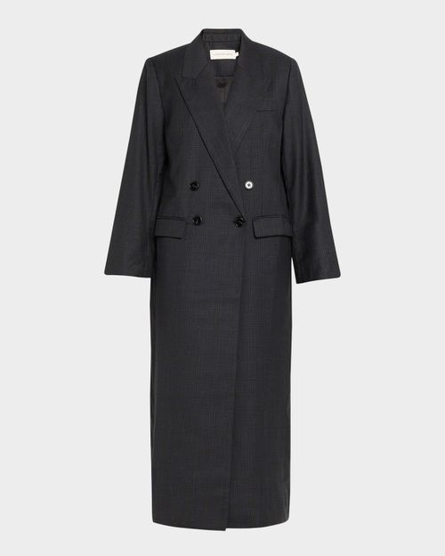 Danique Wool Check Coat