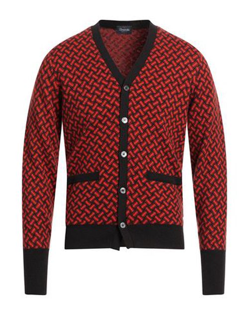 Man Cardigan Red Size 44 Cashmere