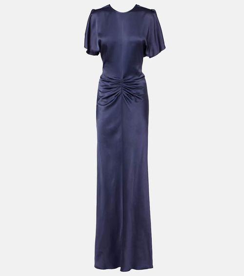 Isabella gathered satin gown