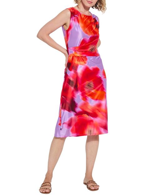 Raquel Side Drape Printed Dress