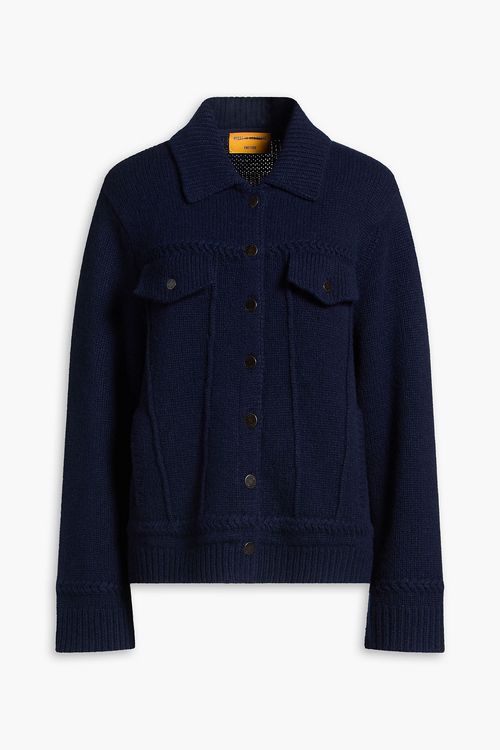 Jean cashmere and wool-blend jacket - Blue - XL