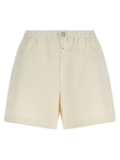 Lightweight Bouclé Bermuda Shorts — White