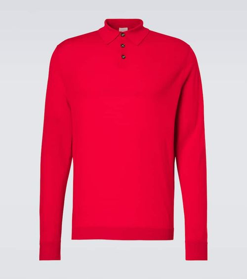 Virgin wool polo shirt