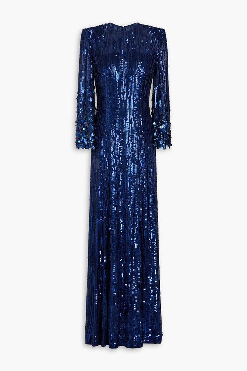 Embellished tulle gown - Blue - UK 8