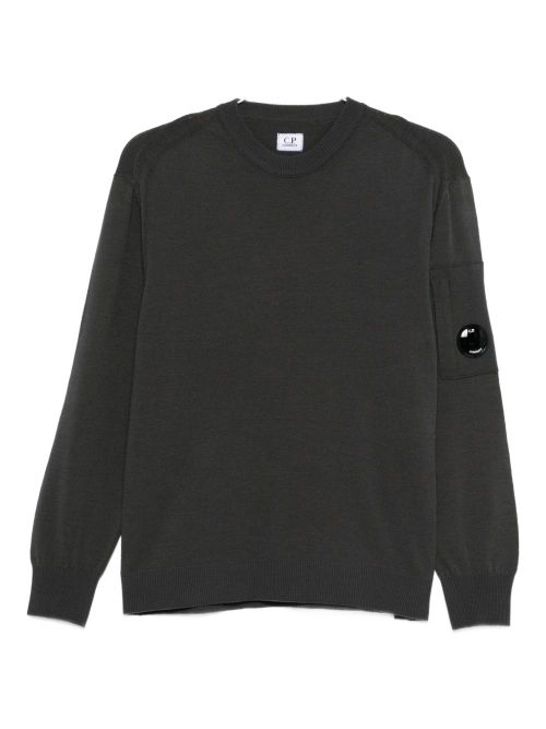 Logo Wool Crewneck Sweater — Black