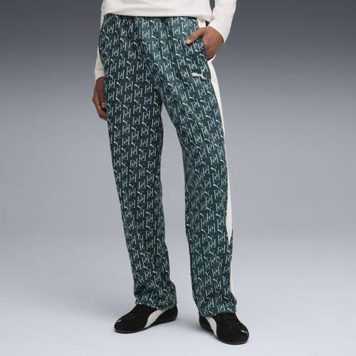 PUMA T7 AOP Relaxed Track Pants Men in Green Terrain, Size L