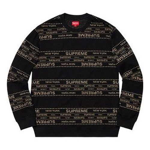SS19 Metallic Jacquard Crewneck logo