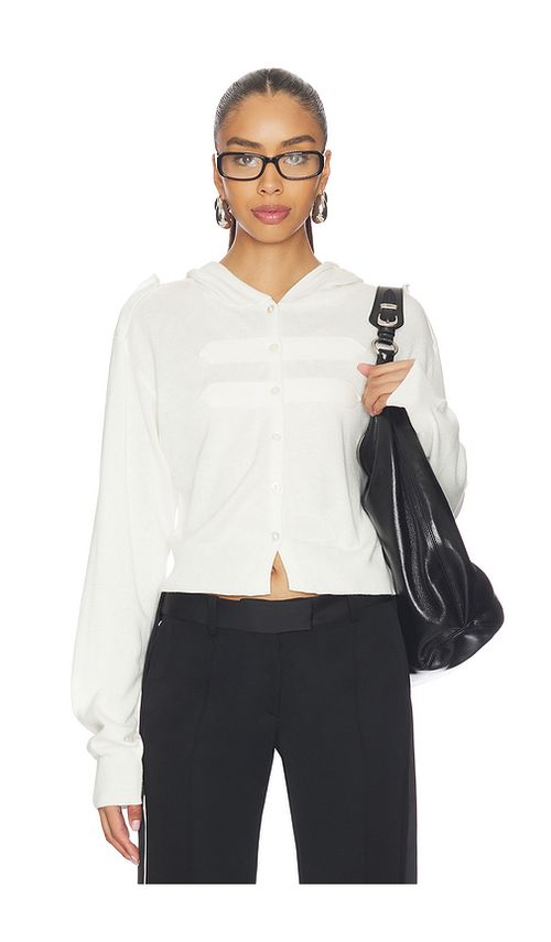 NIIHAI Button Up Cardigan in White. L. Also in M