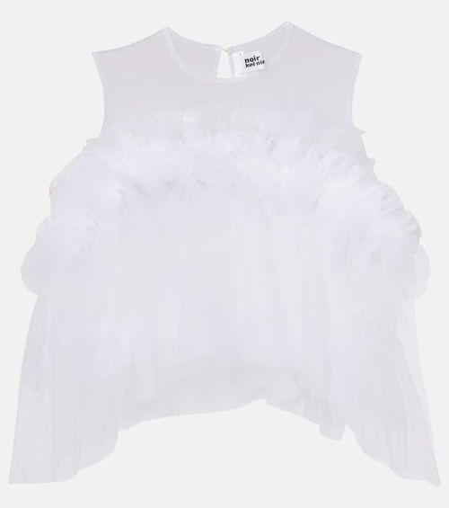 Ruffled tulle top