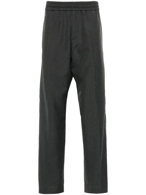 Mid-rise straight-leg trousers - Grey