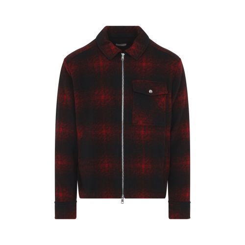 Red Checked Shirt Jacket
