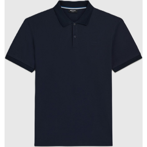 Polo slim fit man navy blue