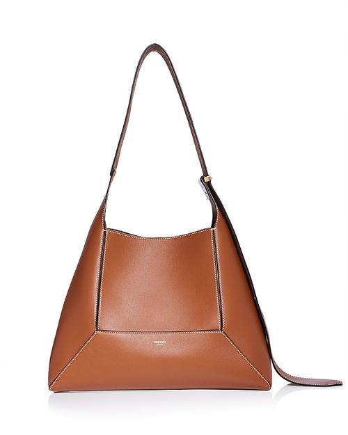 Diamond Hobo Leather Shoulder Bag