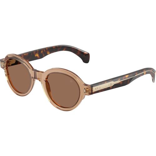 Moncler Uniseks Moncler ME6003 RONDOSA 303773 Zonnebrillen Acetaat Bruin Bruin Rotonde Normaa