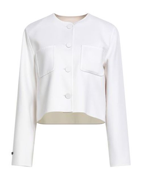 Woman Jacket White Size 10 Wool