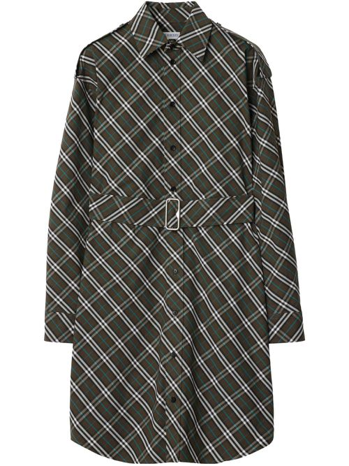 Check shirt dress - Green