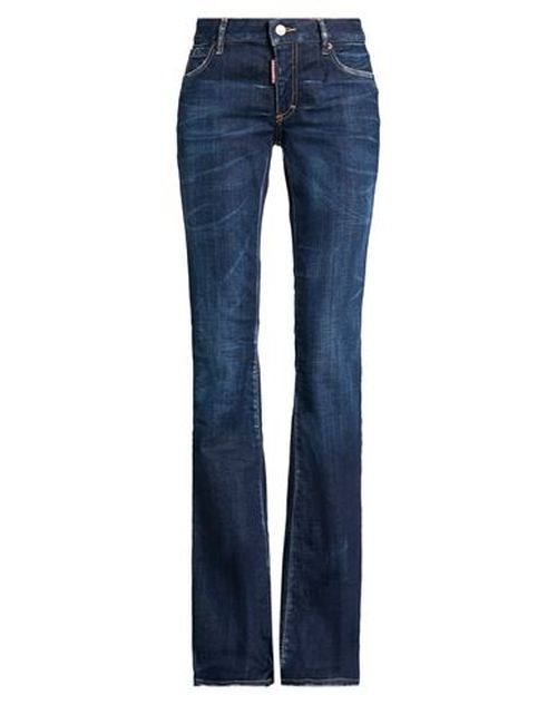 Woman Jeans Blue Size 0 Cotton, Elastane, Calfskin