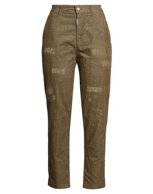 Woman Pants Military green Size 32 Cotton, Polyester, Elastane