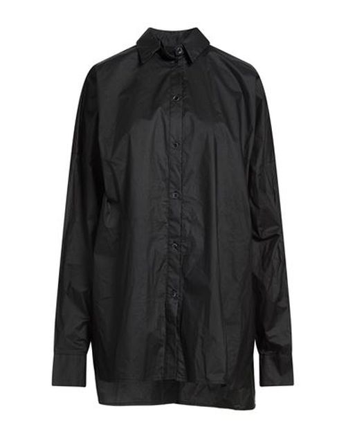 Woman Shirt Black Size 4 Cotton, Polyurethane