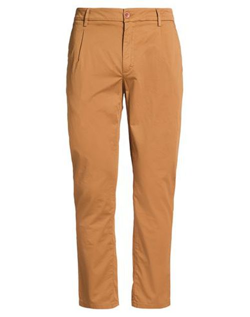Man Pants Camel Size 36 Cotton, Elastane