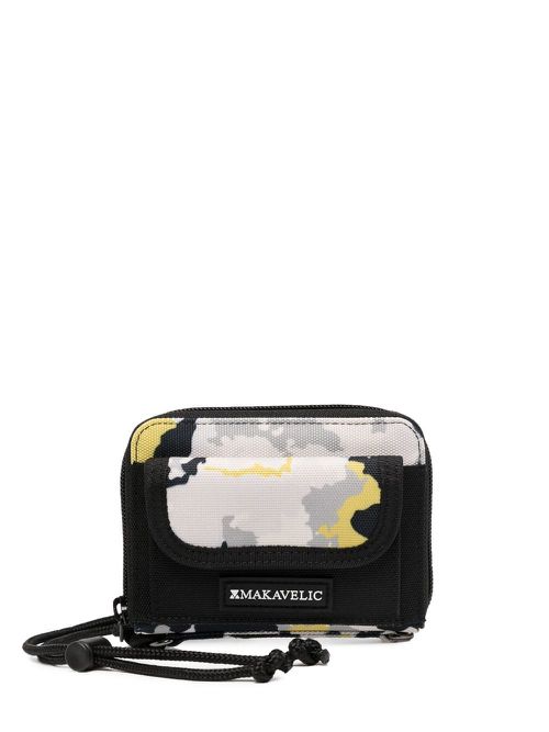 Logo camouflage-print wallet - Black