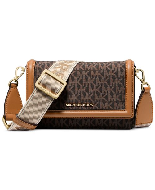 Michael Jet Set Small Logo Crossbody - Brn/acorn