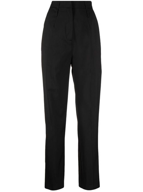 High-waist tailored trousers - Black