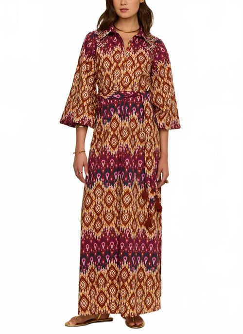 Daisy Maxi Dress In Ikat Multi
