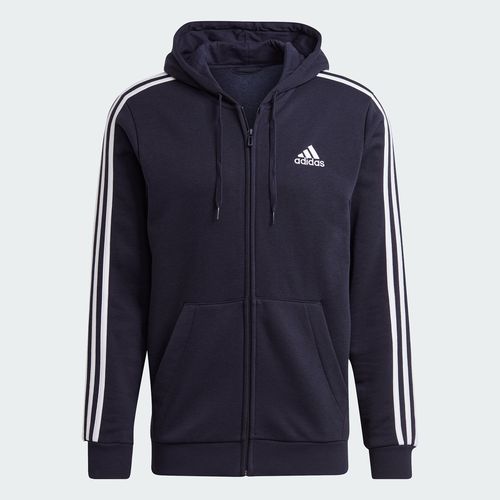 Men's Essentials Fleece 3-Stripes Full-Zip Hoodie