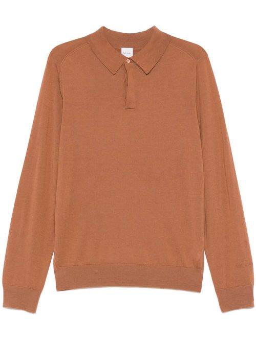 Wool polo shirt - Brown