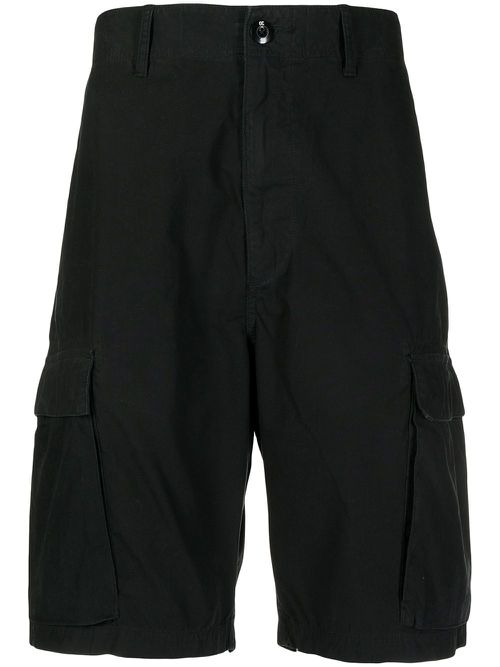Knee-length cargo shorts - Black
